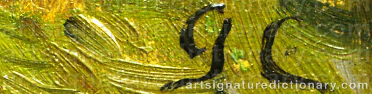 Authentic signature by Godfred CHRISTENSEN on artwork
