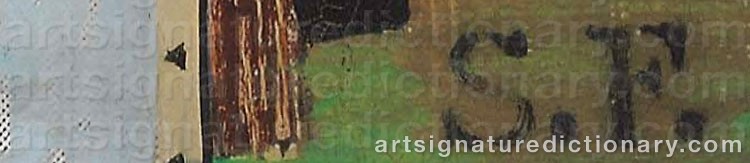 Authentic signature by Suzy FRELINGHUYSEN on  artwork