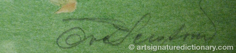 Authentic signature by Ove PERSSON on artwork