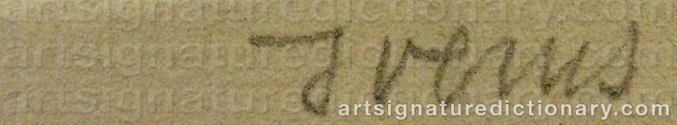 Authentic signature by Lennart IVERUS on artwork