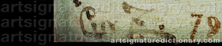 Authentic signature by Christian ZACHO on Painting/Watercolour artwork