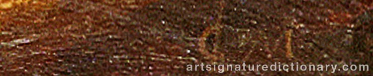 Authentic signature by Claes MOEYAERT on  artwork