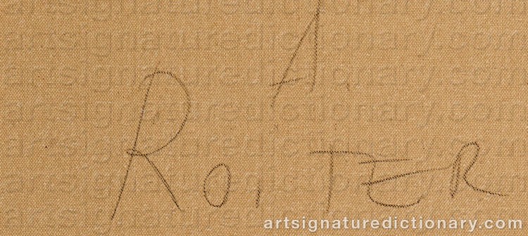 Authentic signature by Andrei ROITER on  artwork