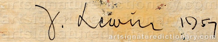 Authentic signature by John LEWIN on Painting/Watercolour artwork