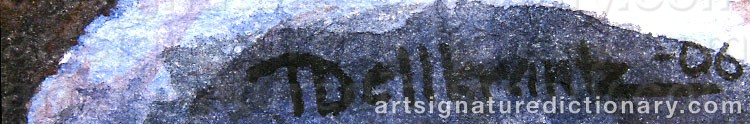 Authentic signature by Tobbe DELLKRANTZ on  artwork