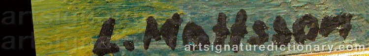Authentic signature by Leif MATTSSON on  artwork
