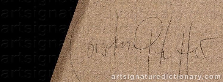 Authentic signature by Torsten PFEFFER on  artwork