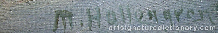 Signature by August Emanuel ‘Manne’ HALLENGREN