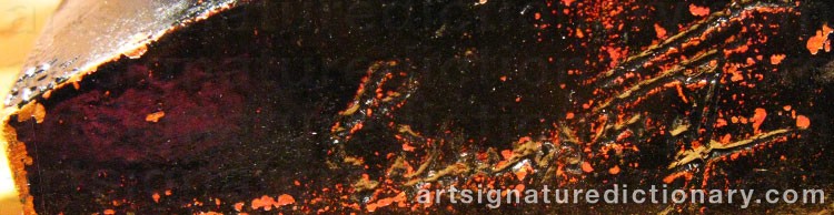 Authentic signature by Ragnar GELLERSTEDT on  artwork