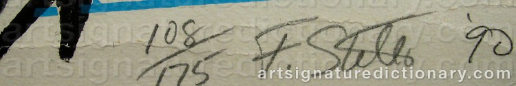Signature by Frank STELLA