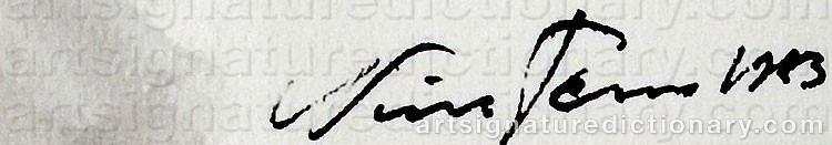 Authentic signature by Nina TERNO on  artwork