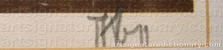 Authentic signature by Alan KLEINMANN on artwork