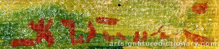 Authentic signature by Kaarlo VUORI on  artwork