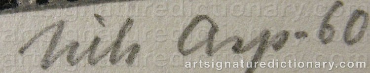Authentic signature by Nils ASP on  artwork