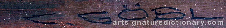 Authentic signature by Camilla GÖBL-WAHL on artwork