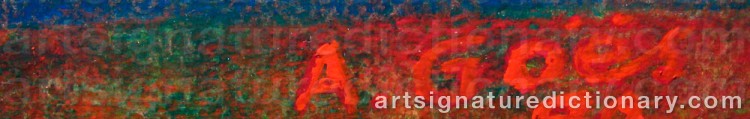 Authentic signature by Agneta GOES on  artwork
