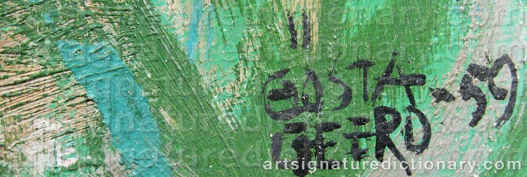 Signature by Gösta GEERD