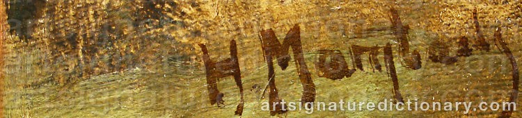 Authentic signature by Nikolaj Sergeevich MATVEEV on  artwork