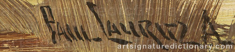 Authentic signature by Paul LAURITZ on Painting/Watercolour artwork