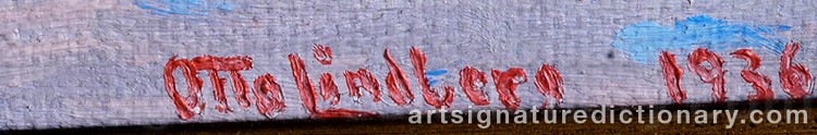 Signature by Otto LINDBERG
