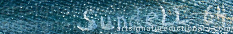 Authentic signature by Gunnar SUNDELL on  artwork