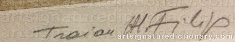 Authentic signature by Alexandru Traian FILIP on Drawing/Graphic/Print artwork