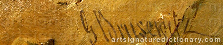 Signature by Gustaf BRUSEWITZ