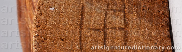 Authentic signature by Hans ALAUFESEN on  artwork