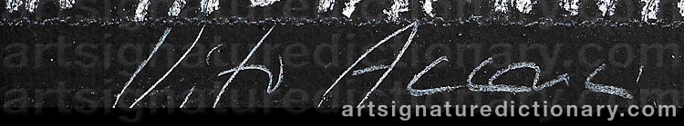 Authentic signature by Vito ACCONCI on  artwork