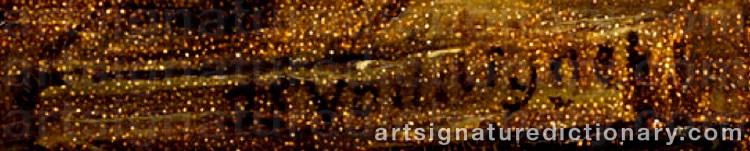 Authentic signature by Jan Simon VODDIGEL on  artwork