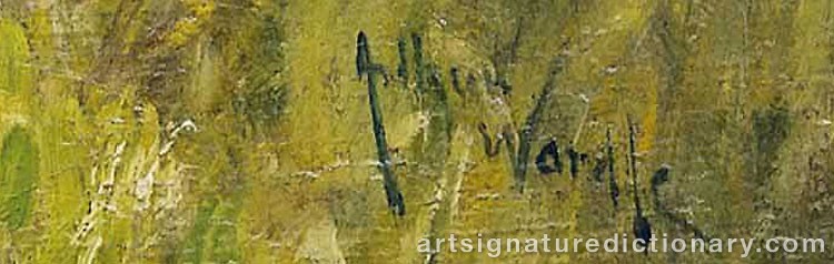 Authentic signature by Arthur WARDLE on Painting/Watercolour artwork