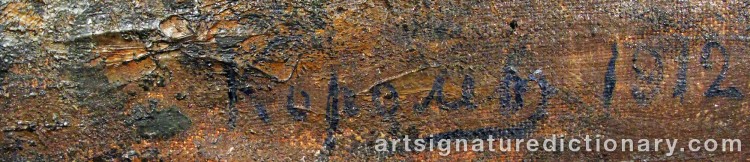 Authentic signature by Alexander KOROLIOV on  artwork