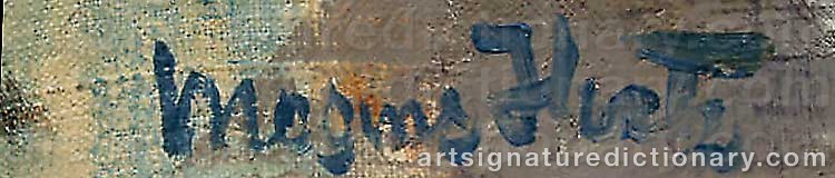Authentic signature by Mogens HERTZ on  artwork