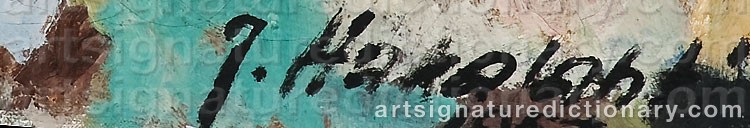 Authentic signature by Juhani HAKALAHTI on  artwork