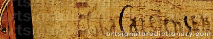 Authentic signature by Ebba CARSTENSEN on  artwork