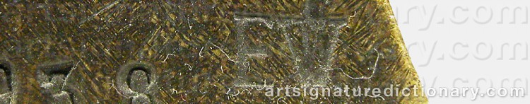 Authentic signature by Emmanuel VILLANIS on  artwork