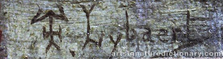 Authentic signature by Théophile Marie Françoise LYBAERT on Painting/Watercolour artwork