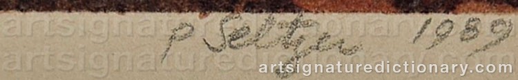 Authentic signature by Phyllis SELTZER on artwork