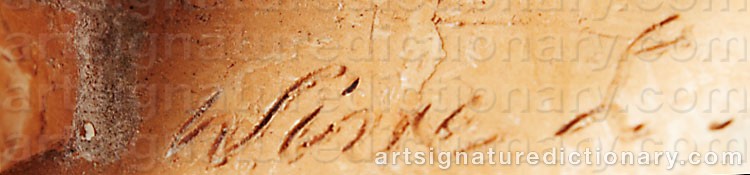 Authentic signature by Wive LARSSON on artwork