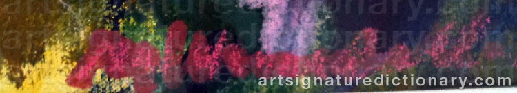 Authentic signature by Maj WENNERDAHL on  artwork