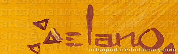 Authentic signature by Gerard Curtis DELANO on Painting/Watercolour artwork