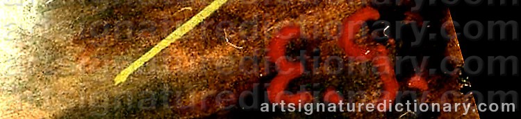 Authentic signature by Emile GASTEMANS on  artwork