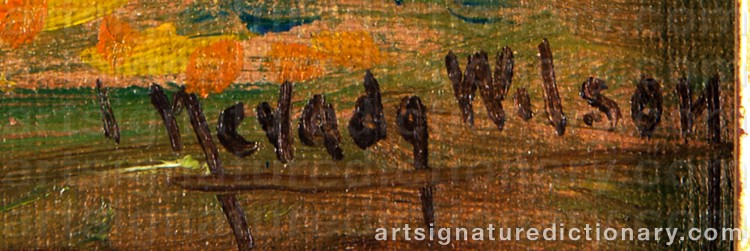 Authentic signature by Nevada WILSON on Painting/Watercolour artwork