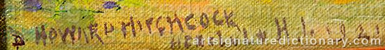 Authentic signature by David Howard HITCHCOCK on Painting/Watercolour artwork