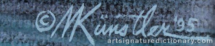 Authentic signature by Morton ‘Mort’ KÜNSTLER on Painting/Watercolour artwork