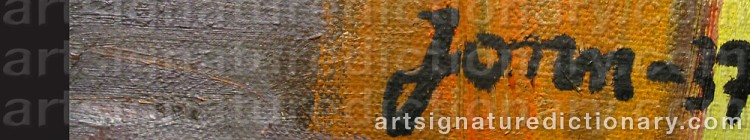 Authentic signature by Arvid JORM on artwork