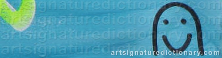 Authentic signature by Anja VESTERGAARD-HANSEN on  artwork