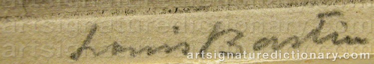 Signature by Louis BASTIN