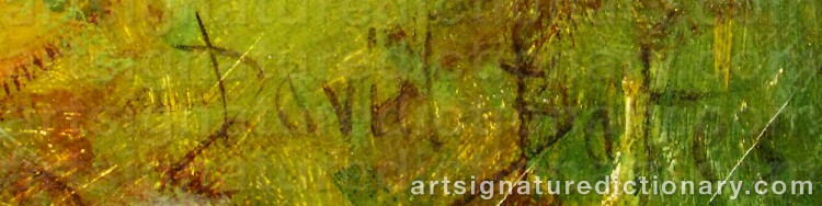 Authentic signature by David BATES on Painting/Watercolour artwork