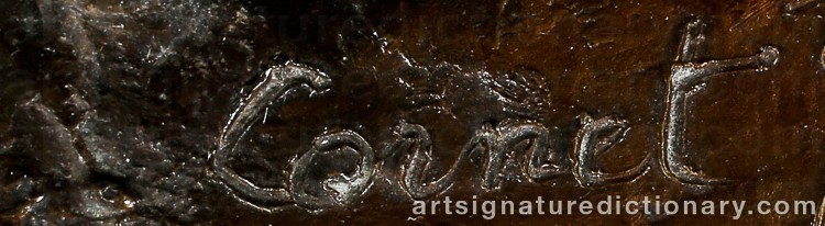 Authentic signature by Paul CORNET on Painting/Watercolour artwork